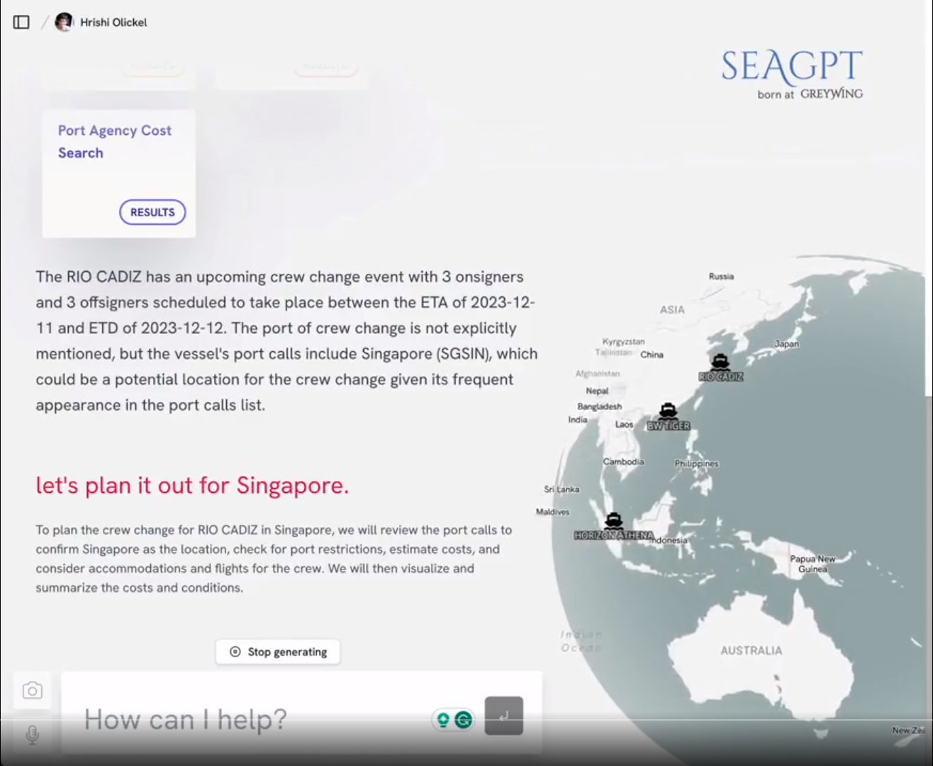 SeaGPT demonstration